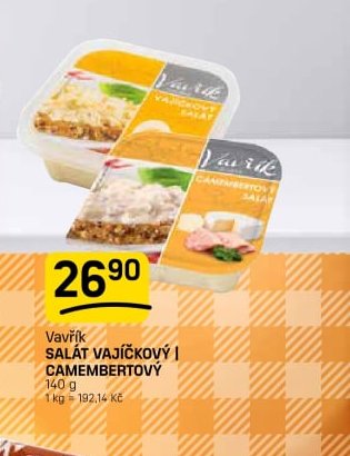 Vavřík SALÁT VAJÍČKOVÝ I CAMEMBERTOVÝ