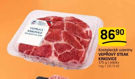 Kostelecké uzeniny VEPŘOVÝ STEAK KRKOVICE