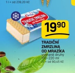 TRADIČNÍ ZMRZLINA OD MRAZÍKA vybrané druhy 170-220 ml