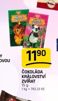 ČOKOLÁDA KRÁLOVSTVÍ ZVÍŘAT