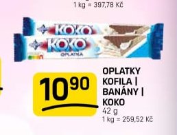 OPLATKY KOFILA I BANÁNY I KOKO