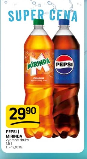 PEPSI | MIRINDA vybrané druhy