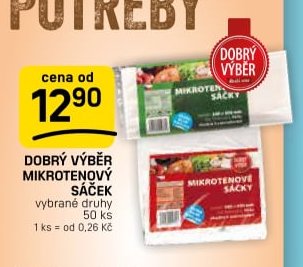 DOBRÝ VÝBĚR MIKROTENOVÝ SÁČEK vybrané druhy
