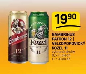Gambrinus Patron 12 | Velkopopovický Kozel 11