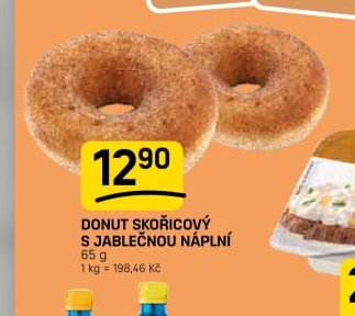 DONUT SKOŘICOVÝ S JABLEČNOU NÁPLNÍ 65 g