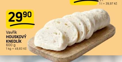 VAVŘÍK HOUSKOVÝ KNEDLÍK 600 g