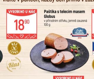 Paštika s telecím masem Globus