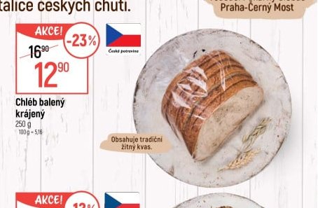 Chléb balený krájený
