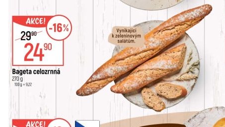 Bageta celozrnná