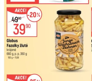 Globus Fazolky žluté
