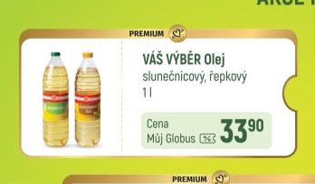 VÁŠ VÝBĚR Olej slunečnicový, řepkový