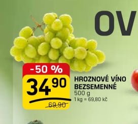 Hroznové víno bezsemenné
