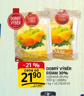 Dobrý výběr Eidam 30%