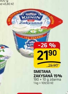 SMETANA ZAKYSANÁ 15%