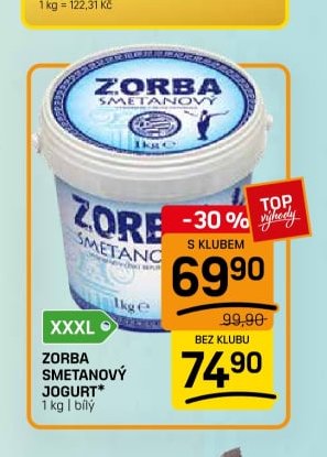 ZORBA SMETANOVÝ JOGURT