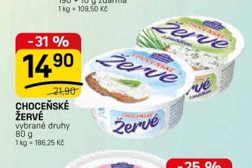 CHOCEŇSKÉ ŽERVÉ vybrané druhy