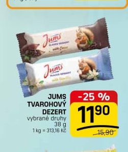 JUMS TVAROHOVÝ DEZERT vybrané druhy