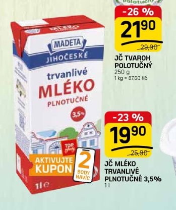 JČ MLÉKO TRVANLIVÉ PLNOTUČNÉ 3,5%
