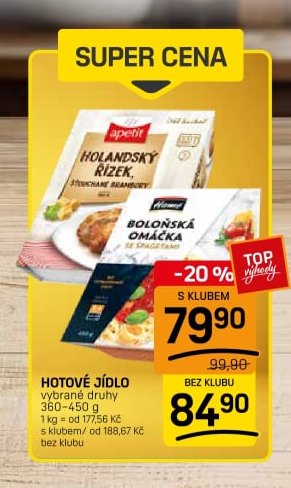 Apetit Holandský řízek / Boloňská omáčka