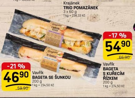 Vavřík Bageta s kuřecím řízkem
