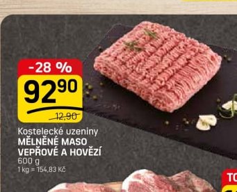 Kostelecké uzeniny Mleté maso vepřové a hovězí