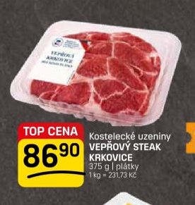 Kostelecké uzeniny Vepřový steak krkovice