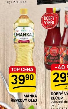 Manka řepkový olej
