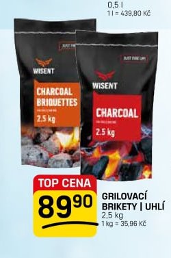 Grilovací brikety / Uhlí