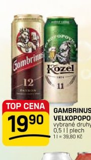 Gambrinus Patron 12 / Velkopopovický Kozel 11