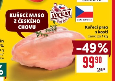 Kuřecí prsa s kostí