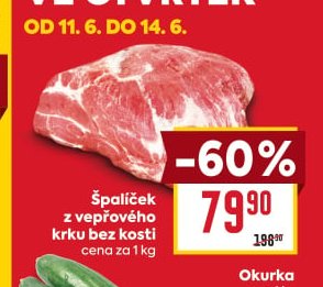 Špalíček z vepřového krku bez kosti