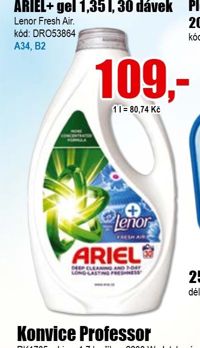 ARIEL+ gel 1,35 l, 30 dávek