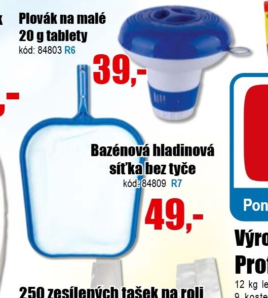 Plovák na malé 20 g tablety