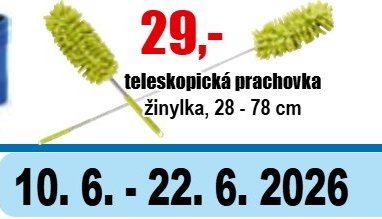 teleskopická prachovka žinylka, 28 - 78 cm