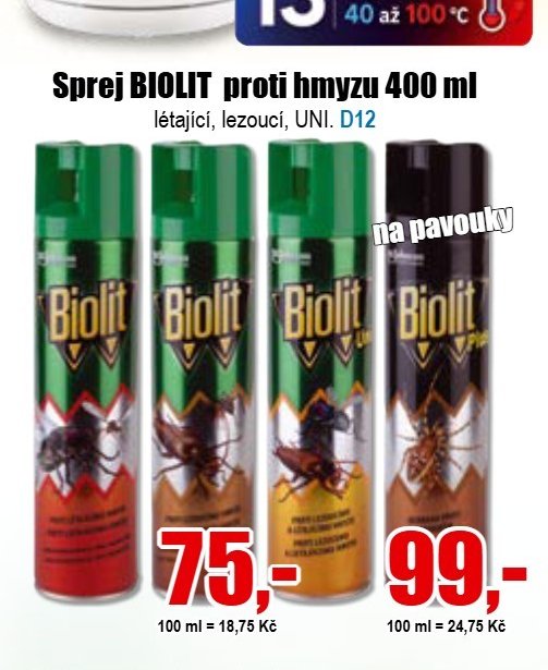 Sprej BIOLIT proti hmyzu 400 ml