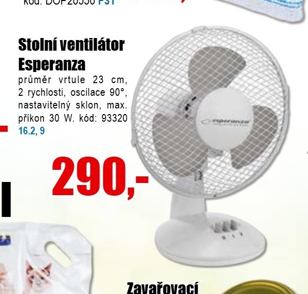 Stolní ventilátor Esperanza