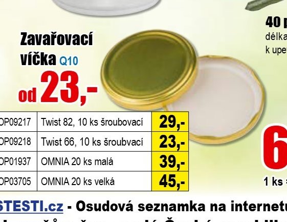 Zavařovací víčka