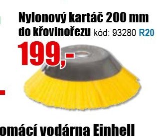 Nylonový kartáč 200 mm do křovinořezu
