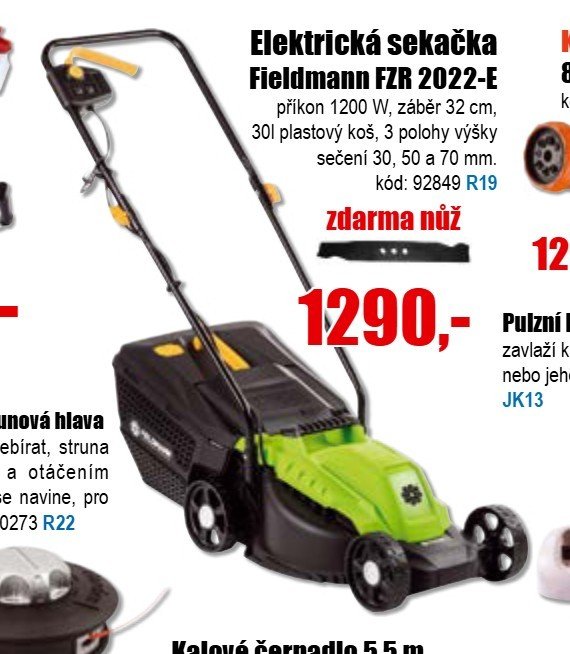 Elektrická sekačka Fieldmann FZR 2022-E