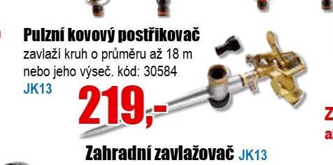 Pulzní kovový postřikovač