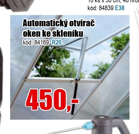 Automatický otvírač oken ke skleníku