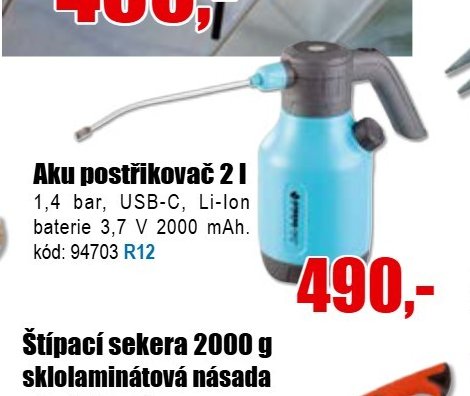 Aku postřikovač 2 l