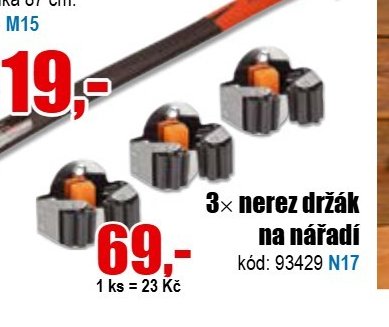 3x nerez držák na nářadí