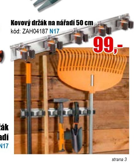 Kovový držák na nářadí 50 cm
