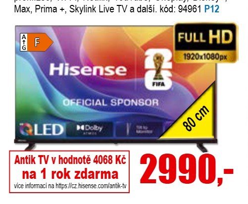 QLED televize HISENSE 32A5S