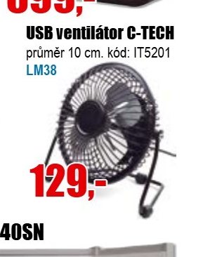 USB ventilátor C-TECH
