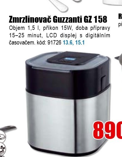 Zmrzlinovač Guzzanti GZ 158