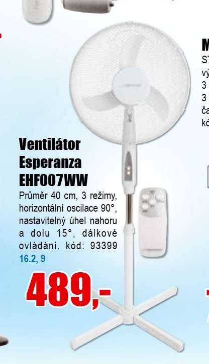 Ventilátor Esperanza EH F007WW