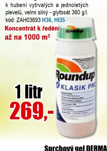Roundup Klasik PRO 1 litr