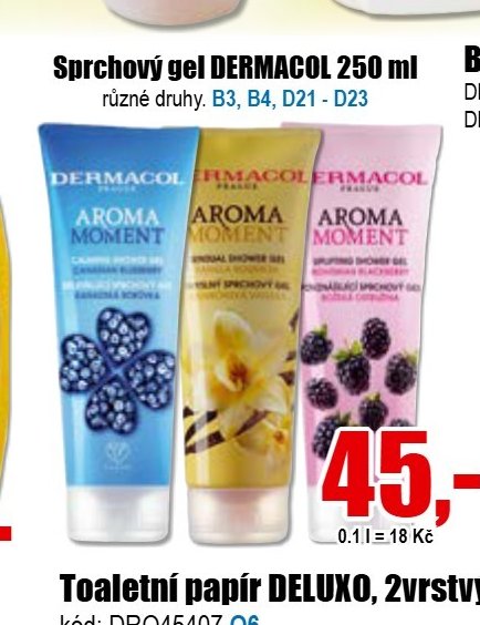Sprchový gel DERMACOL 250 ml